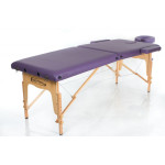 RestPro Classic 2 Purple Set Κρεβάτι Μασάζ Φυσικοθεραπείας Βαλίτσα Ξύλινο Massage Table + Massage Bolsters